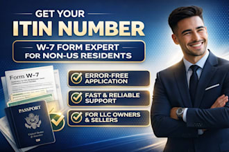 help you apply for itin number with w7 form for non US residents
