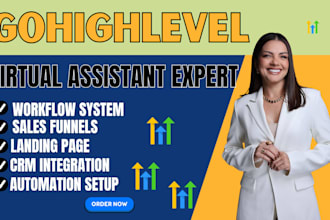 gohighlevel expert VA lead generation, ghl automation email funnels sms campaign