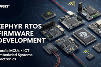 create zephyr rtos firmware for nordic mcus, iot devices, embedded electronics