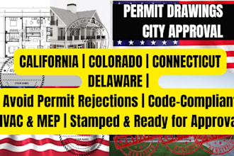 usa pe stamp engineering drawing site plan permit ready for california colorado
