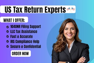 prepare tax return forms 1040, 1120, schedule c,f1065