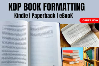 format your KDP book interior for kindle, paperback and ebook