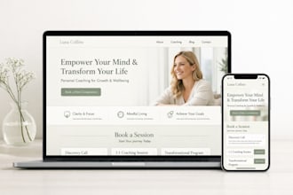 design a squarespace website for health and wellness coaches