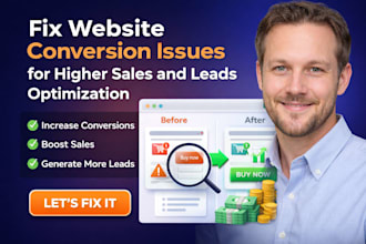 fix website conversion issues for higher sales and leads optimization
