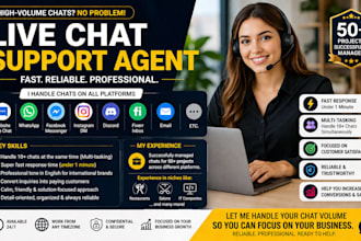 be your live chat support agent for your business