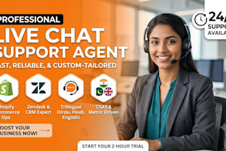 provide live chat support and shopify customer service