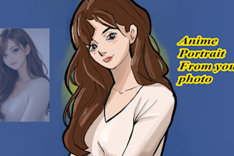 turn your photo into anime style portrait