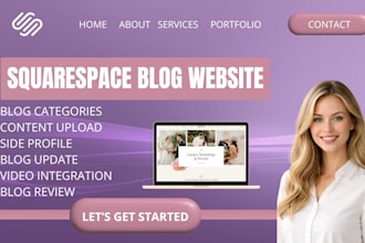 build modern squarespace blog website update blog website