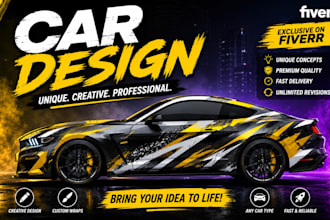 creat professional racing car wrap itasha car wrap design