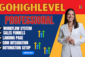 build gohighlevel funnels landing pages automation systems ghl expert crm quiz