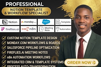 notion template monday salesforce pipeline fireflies meeting note n8n automation