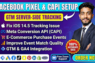 setup meta facebook pixel, conversion API, and fix GTM server side tracking