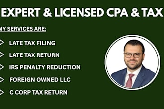 file your late form 1120, 5472 for foreign owned llc as a CPA