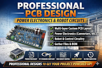 design professional pcb design for power electronics, converters, robot circuit