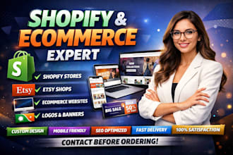 design shopify store ecommerce website banners shopify logo etsy shop web slider