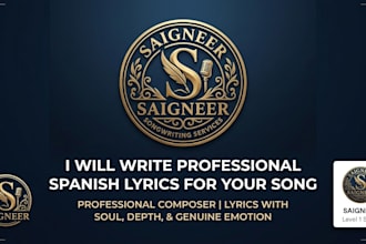 be your professional songwriter and ghostwriter in spanish