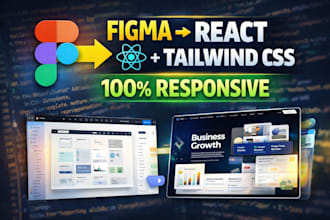 convert figma to react tailwind saas dashboard UI