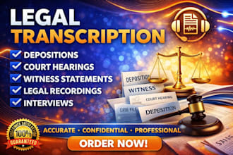 do quality transcription of legal files such as depositions
