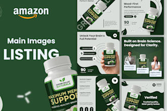 design amazon supplement listing and infographic pictures