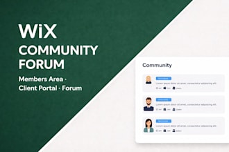 design wix community forum, wix membership website and wix client portal