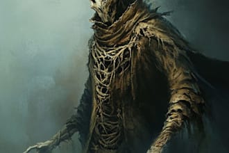 draw horror and dark fantasy illustrations