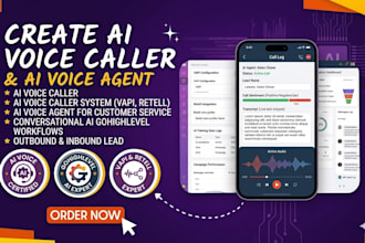 create ai voice caller or ai voice agent conversional gohighlevel vapi or retell