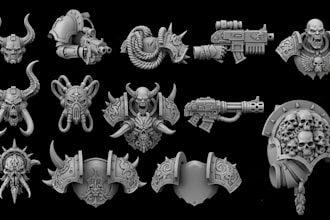 sculpt 3d miniature, warhammer 3d figurine tabletop dnd 3d model for 3d printing