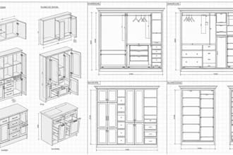 millworks, shop drawings, kitchen cabinets and pantry designs