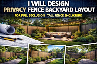 design privacy fence backyard layout for full seclusion tall fence enclosure