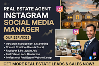 real estate agent instagram social media marketing manager SMM with ads leads