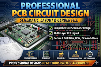 do pcb circuit design schematic layout pcb assembly prototype get gerber file