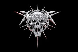 design a thrash metal and heavy metal logo