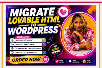 clone lovable HTML to wordpress migrate wix lovable to shopify clone squarespace