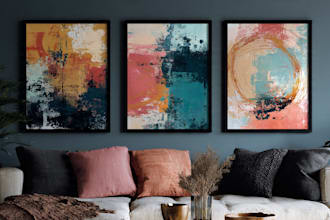 design trendy wall art or poster for you