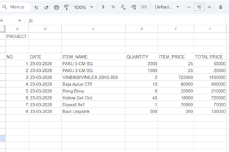 entry invoices data from image into spreadsheet