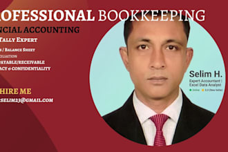 do professional bookkeeping and financial accounting in excel