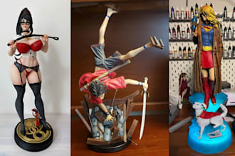 3d print and paint anime figure 3d miniature action figure stl resin 3d printing