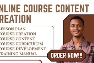 write online course content ebook course curriculum workbook lessons plan