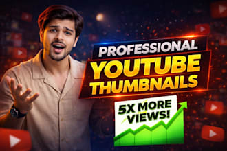 design cinematic and viral youtube thumbnails for high CTR