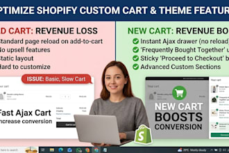 do shopify liquid coding, custom cart and theme customization