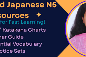provide japanese n5 study notes and beginner video lessons