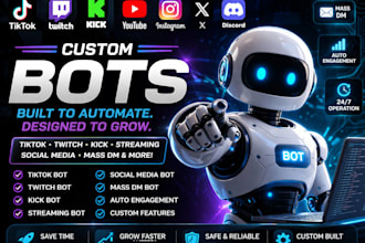 do tiktok bot, youtube bot, instagram api bot, stream bot, social media bot