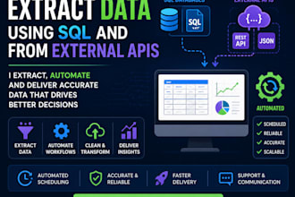 extract data using sql and from external apis