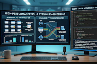 write expert sql queries and python scripts for data optimization