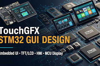 design touchgfx stm32 gui, embedded UI and tft display mcu interfaces
