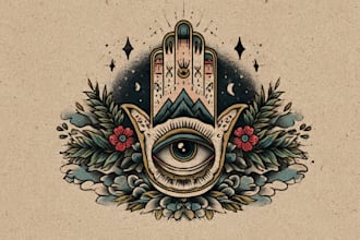 create custom traditional tattoo logo designs