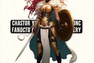 create custom dnd,  and character art