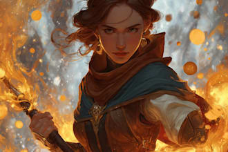 draw fantasy female, dnd illustration