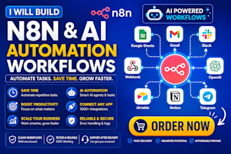 build n8n automation workflow and ai automation