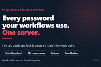 set up, update and secure your self hosted n8n server